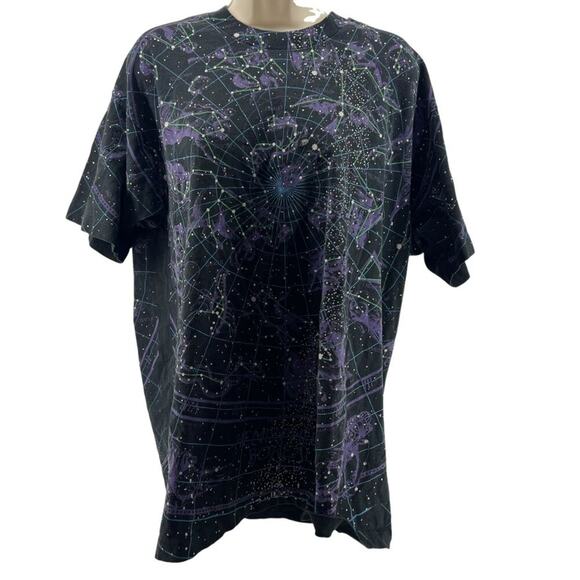 1993 Liquid Blue Hemisphere Boreal T-Shirt  Galaxy Zodiac All Over Print Size La - Picture 1 of 8